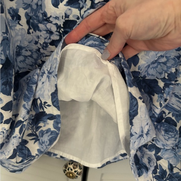 Abercrombie & Fitch Blue and White Floral Dress - Picture 4 of 6